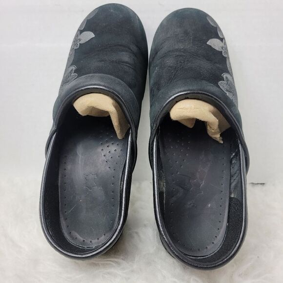 Dansko Professional Metallic Floral Print Nubuck Women's Clogs Shoes Size 6.5 - Picture 8 of 10